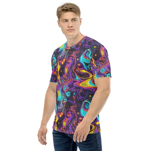 Hutty Nebula on a Men's Crew Neck T-Shirt