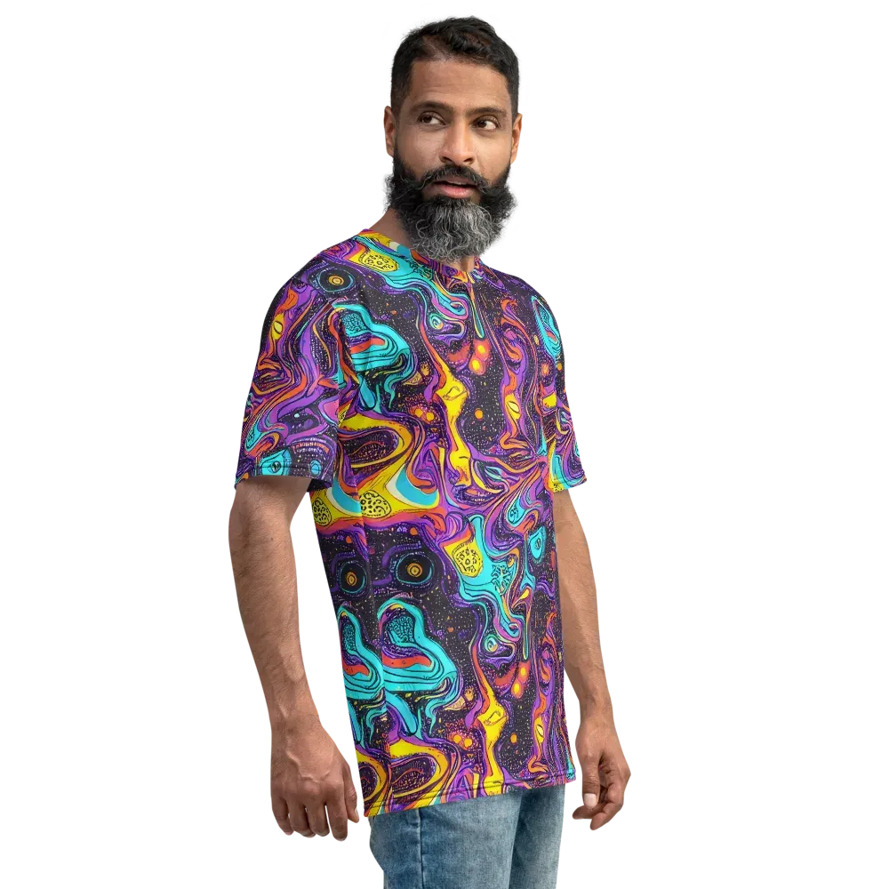 Hutty Nebula on Men's Crew Neck T-Shirt — Right
