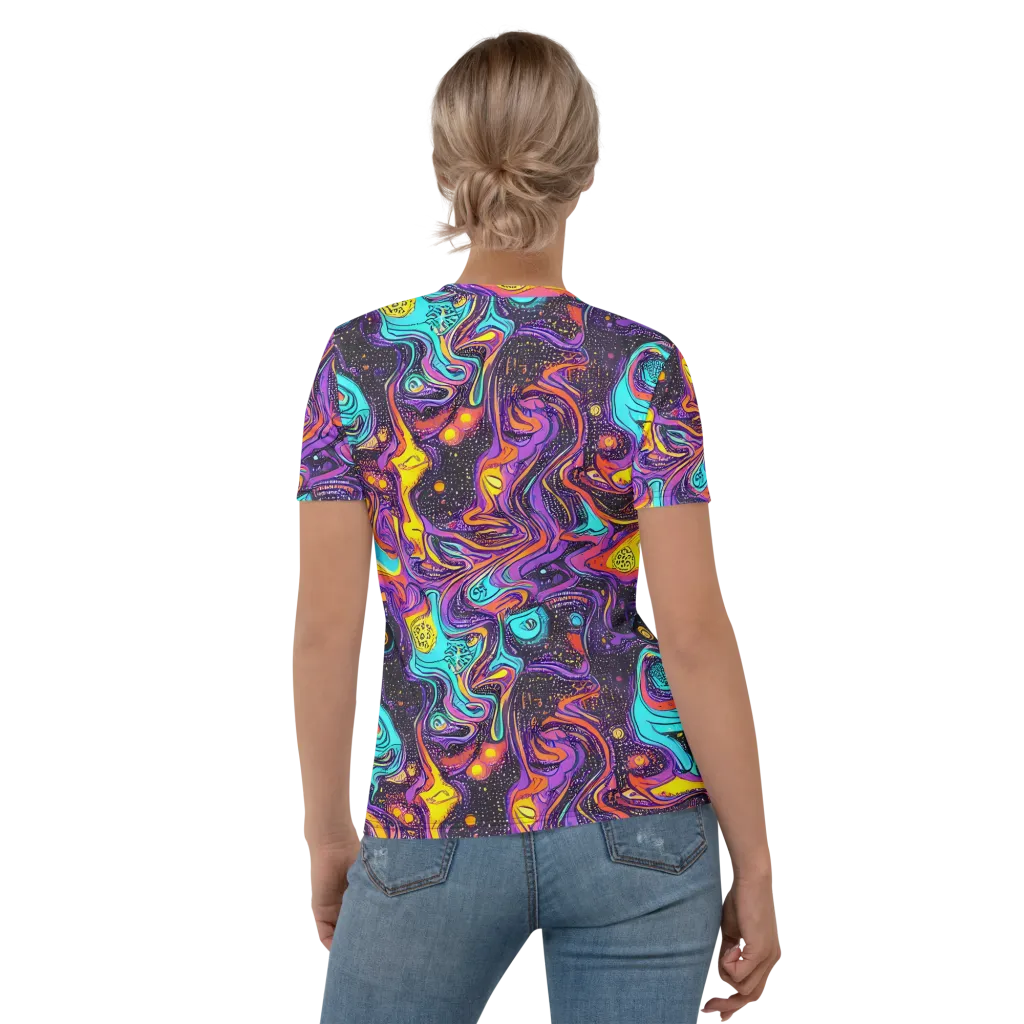 Hutty Nebula on Women's Crew Neck T-Shirt — Back