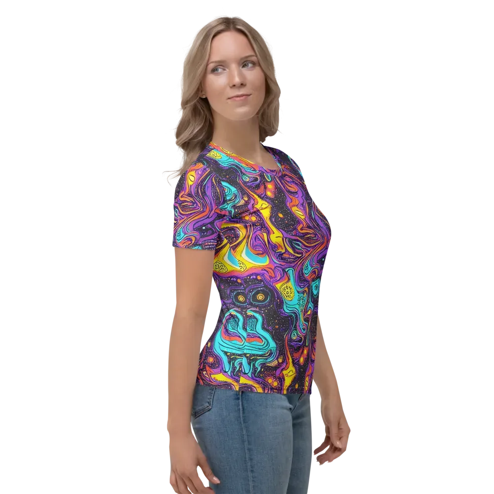 Hutty Nebula on Women's Crew Neck T-Shirt — Right