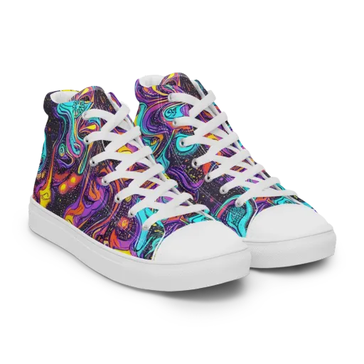 Hutty Nebula on a Women's High Top Canvas Shoes