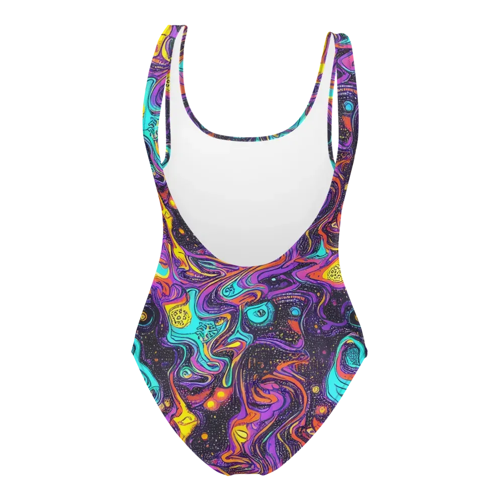 Hutty Nebula on One-Piece Swimsuit — Back