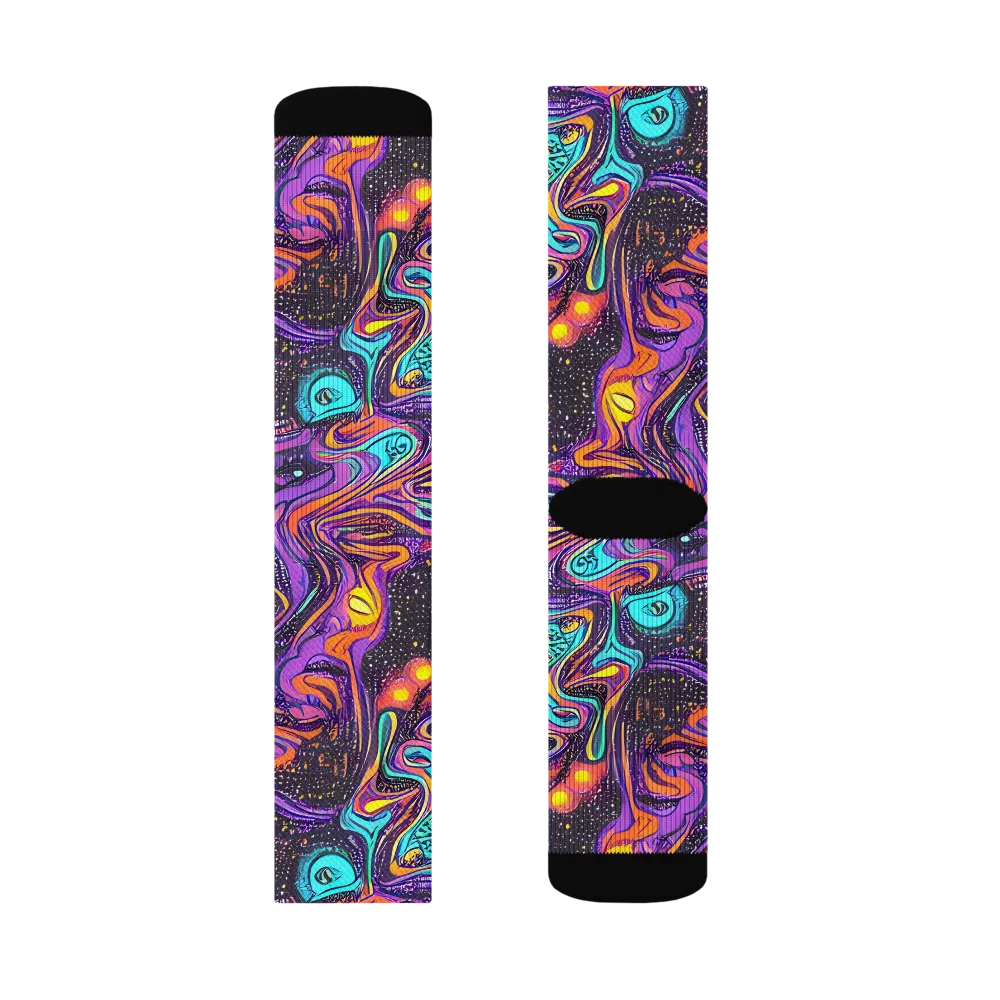 Hutty Nebula on Socks — Left Sock