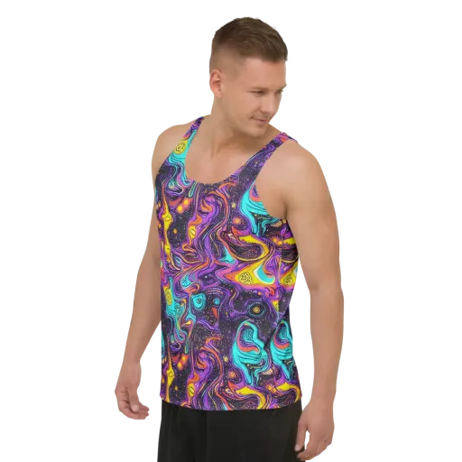 Hutty Nebula on a Men's Tank Top