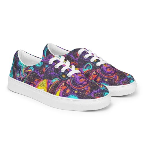 Hutty Nebula on a Men's Lace-Up Canvas Shoes