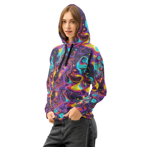 Hutty Nebula on a Cotton Hoodie
