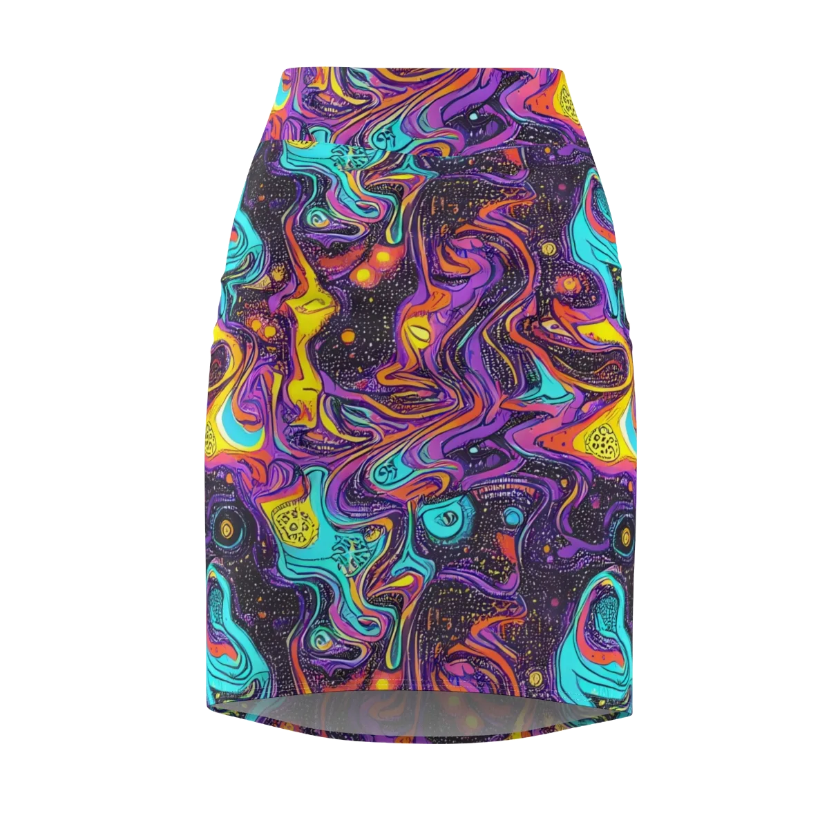 Hutty Nebula on Pencil Skirt — Front