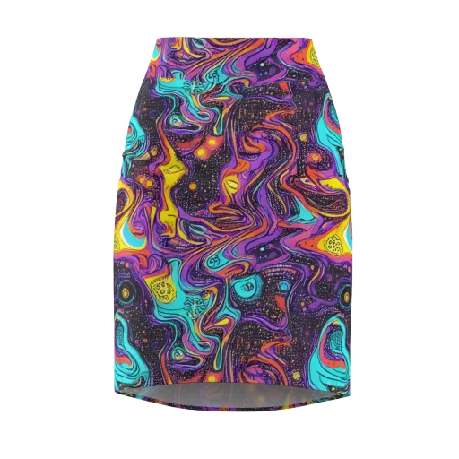 Hutty Nebula on a Pencil Skirt