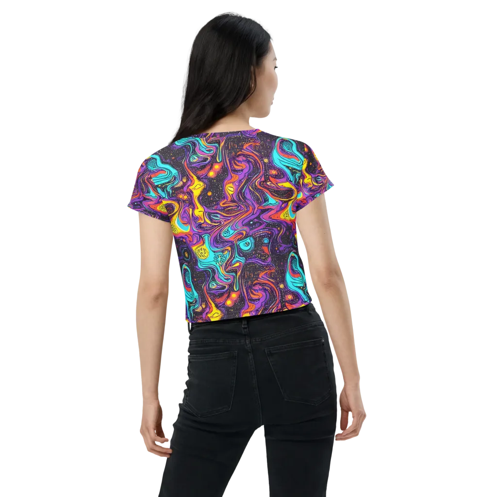 Hutty Nebula on Crop Tee — Back