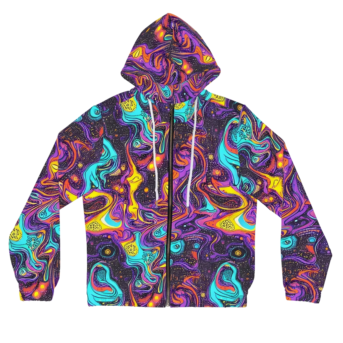Hutty Nebula on Women's Full-Zip Hoodie — Front