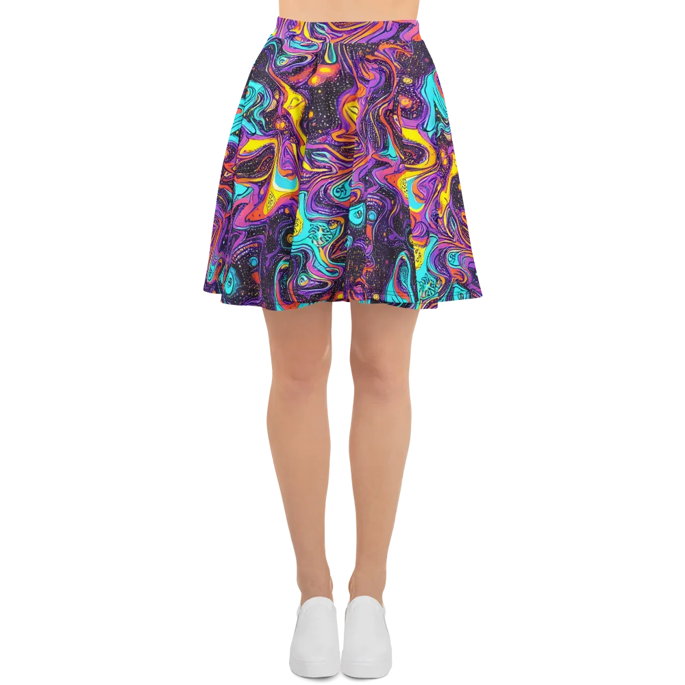 Hutty Nebula on Skater Skirt — Front