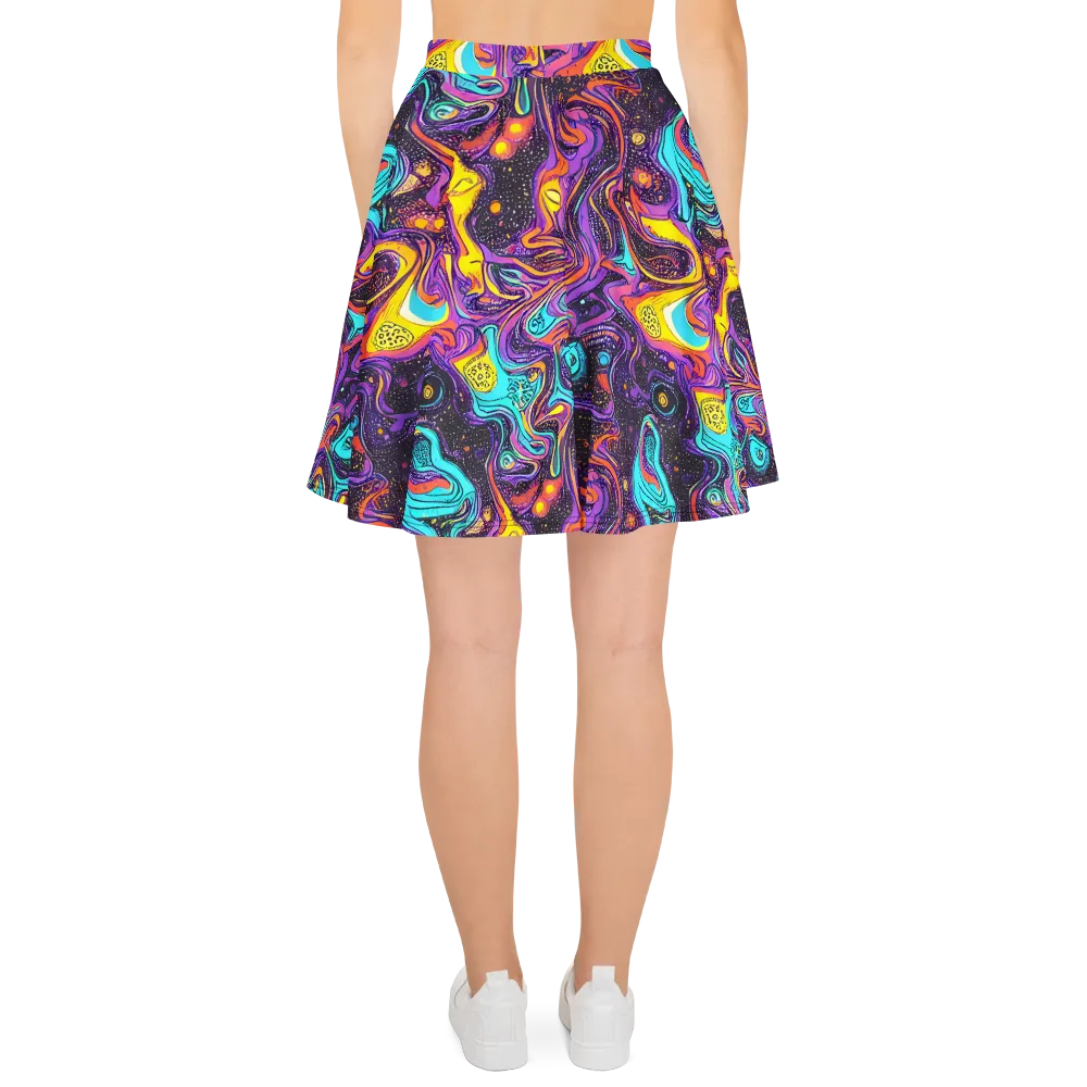 Hutty Nebula on Skater Skirt — Back