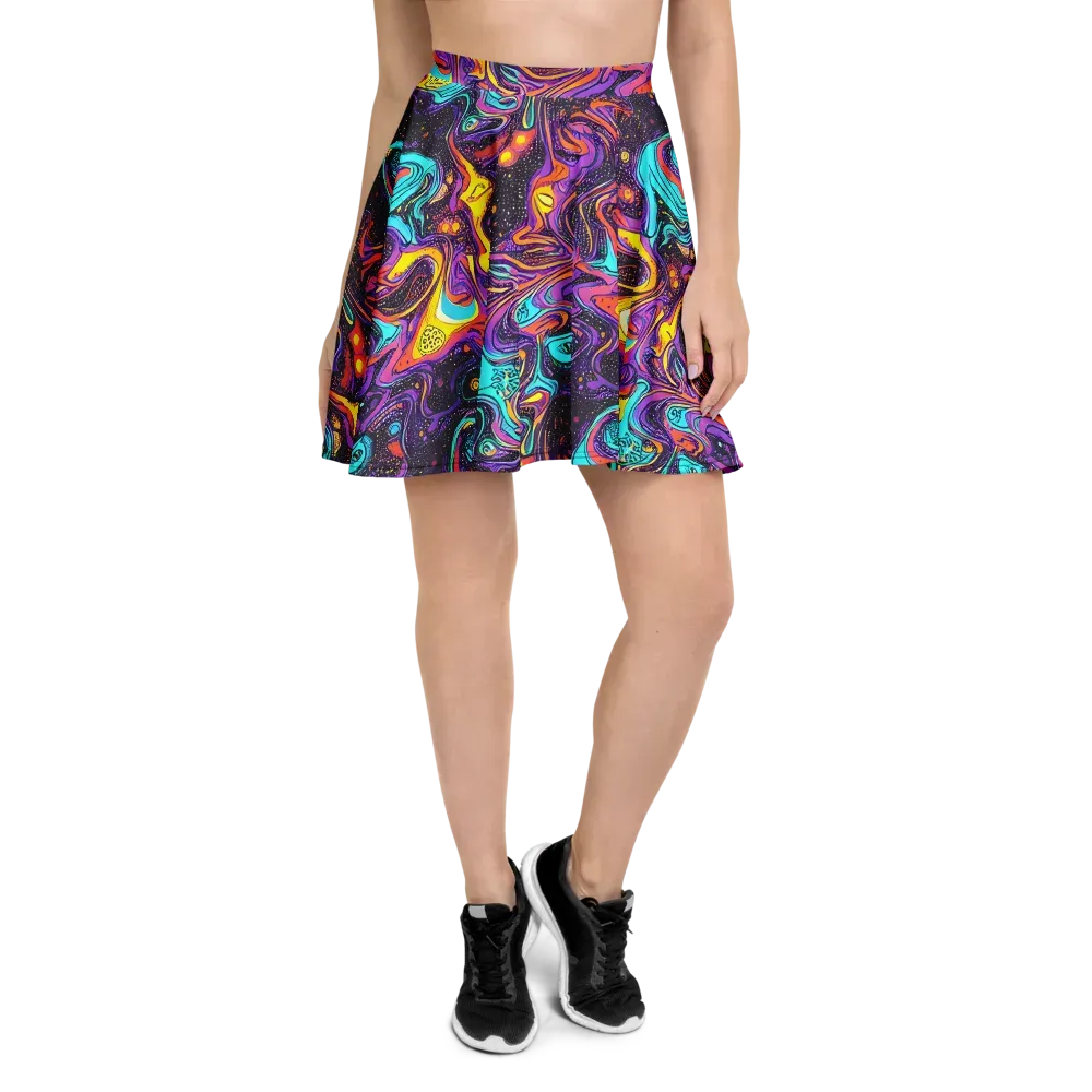 Hutty Nebula on Skater Skirt — Front