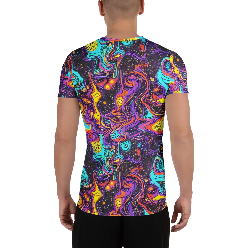 Hutty Nebula on Men's Athletic T-Shirt — Back