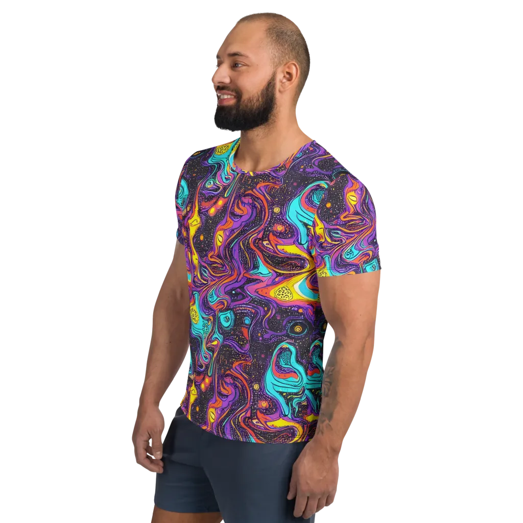 Hutty Nebula on Men's Athletic T-Shirt — Left