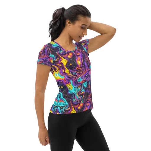 Hutty Nebula on a Women's Athletic T-Shirt