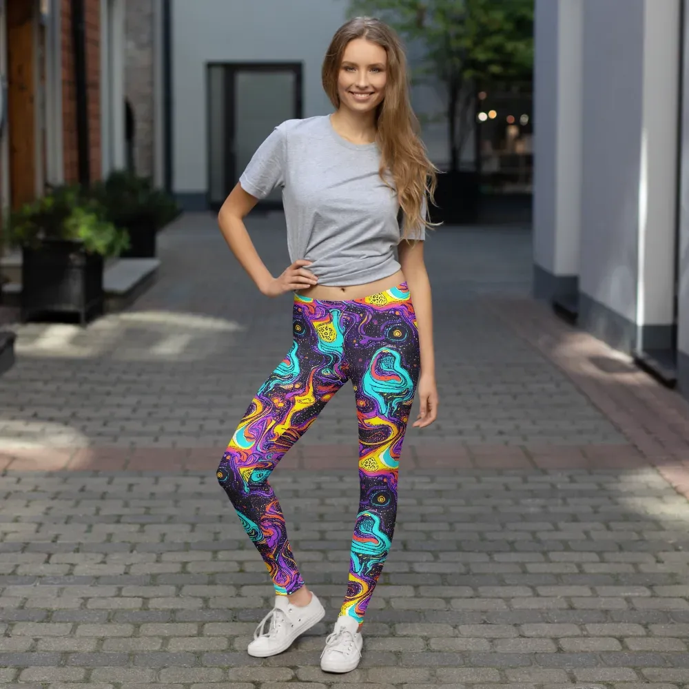 Hutty Nebula on Leggings — Front