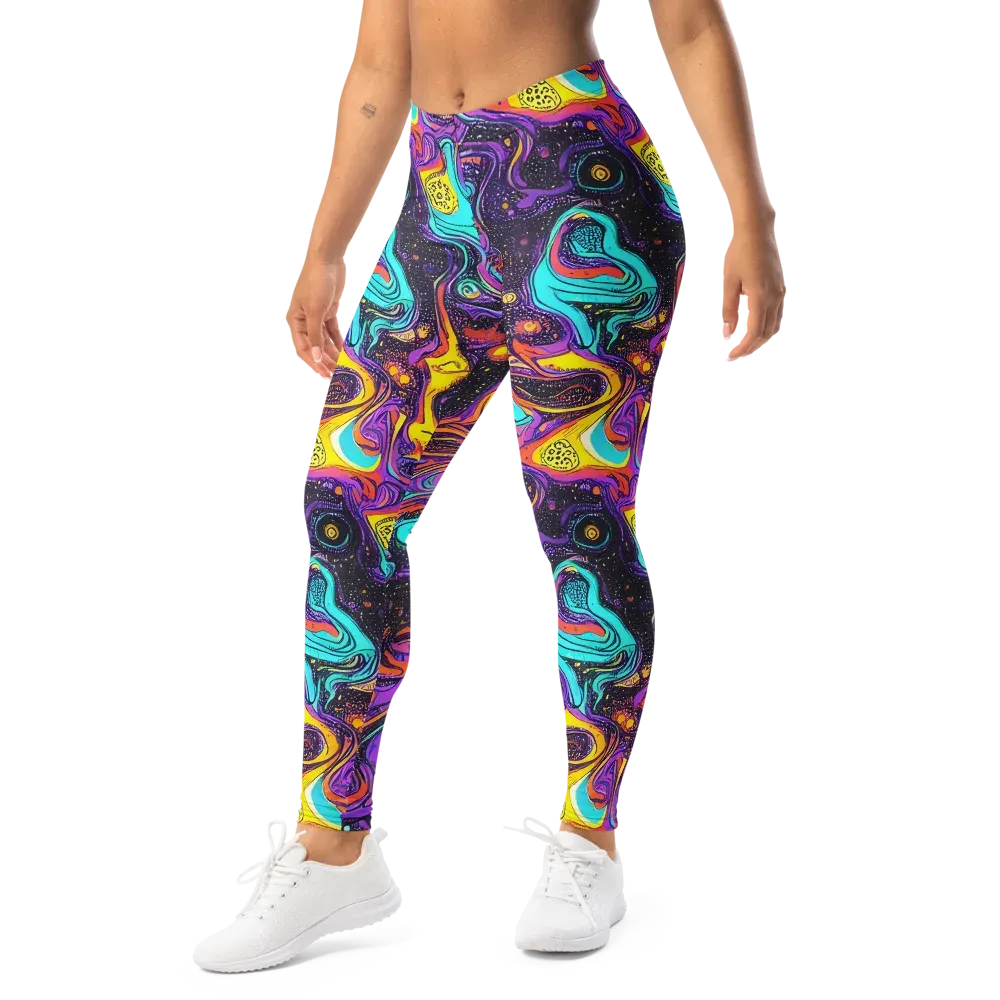 Hutty Nebula on Leggings — Left Front