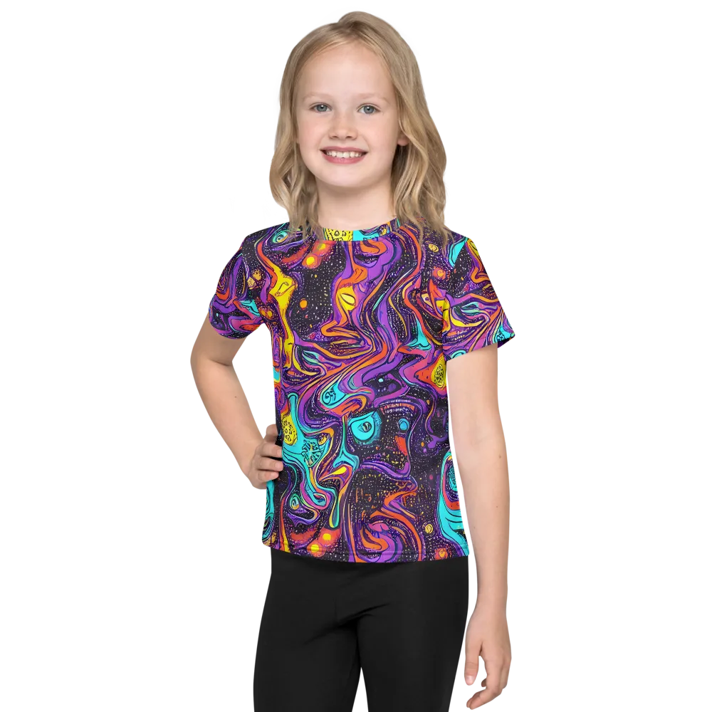Hutty Nebula on Kids Crew Neck T-Shirt — Front