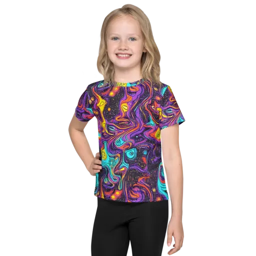 Hutty Nebula on a Kids Crew Neck T-Shirt