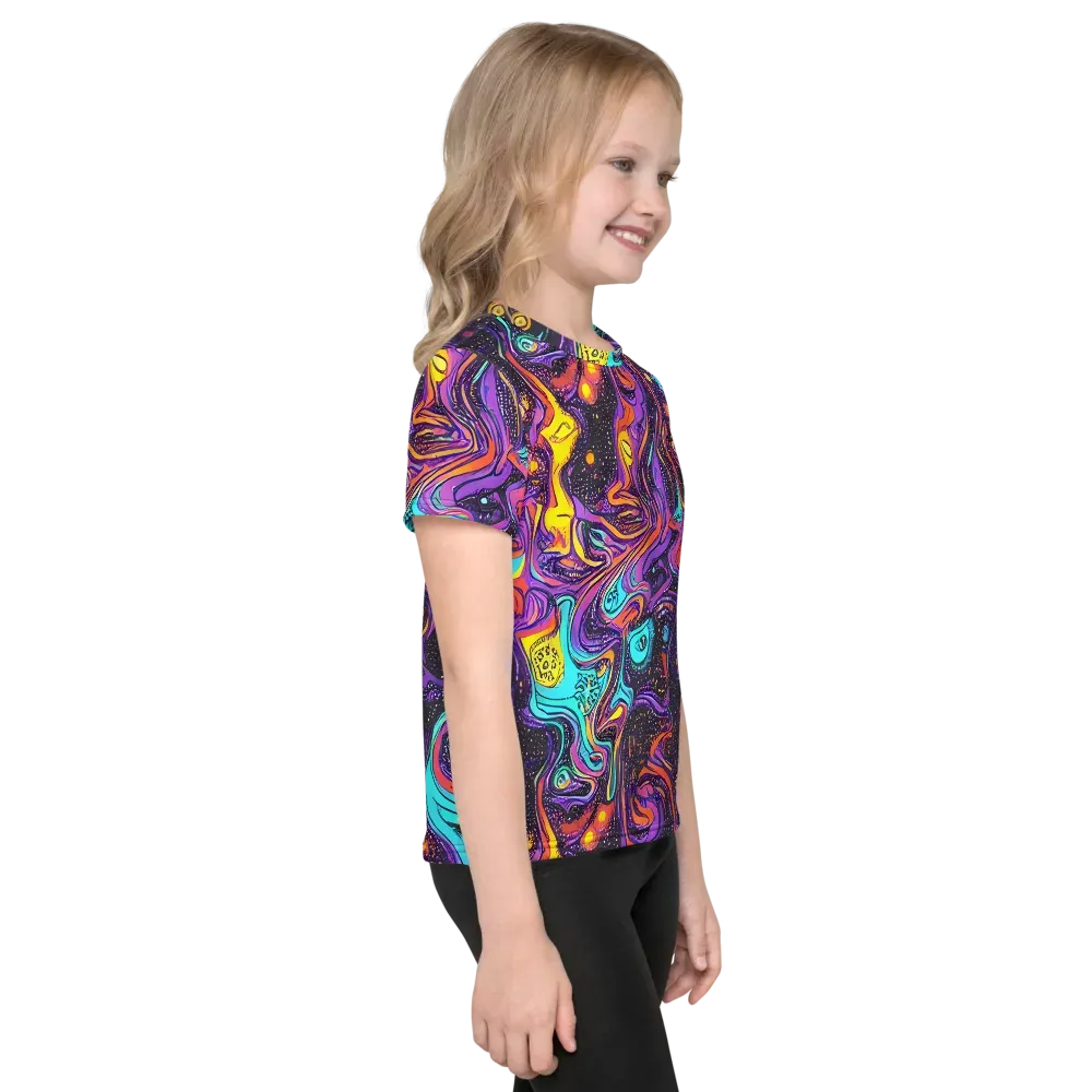 Hutty Nebula on Kids Crew Neck T-Shirt — Right