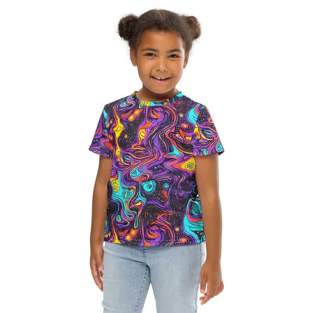 Hutty Nebula on Kids Crew Neck T-Shirt — Front