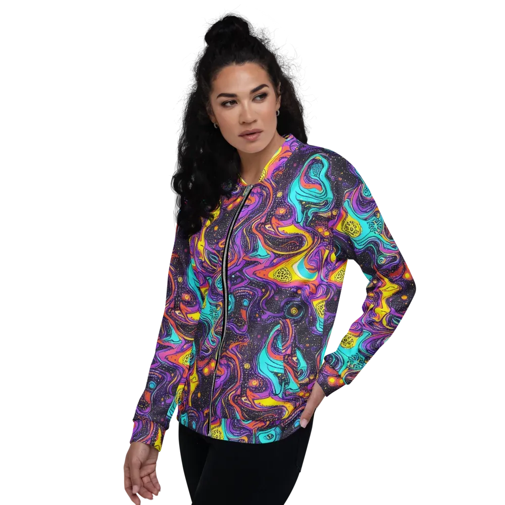 Hutty Nebula on Bomber Jacket — Left