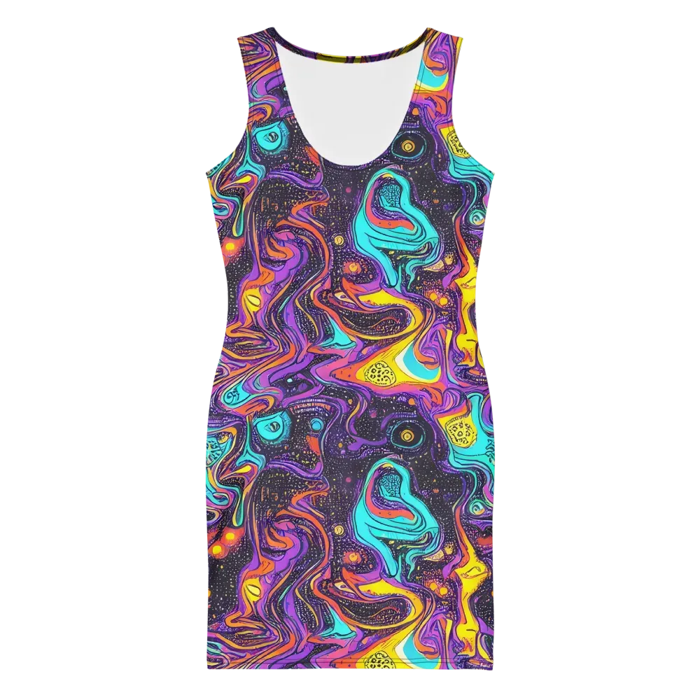 Hutty Nebula on Bodycon Dress — Front