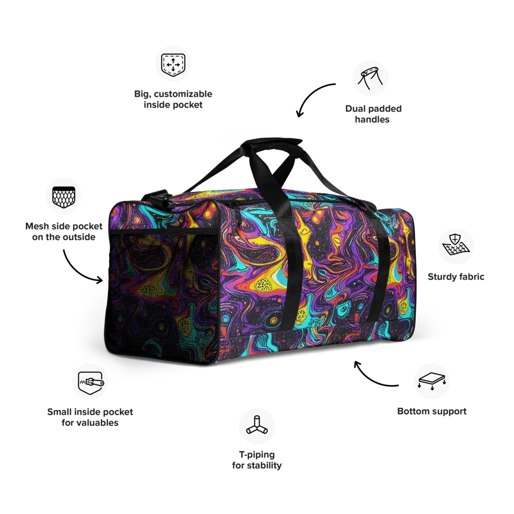 Hutty Nebula on Duffle Bag — Right Front