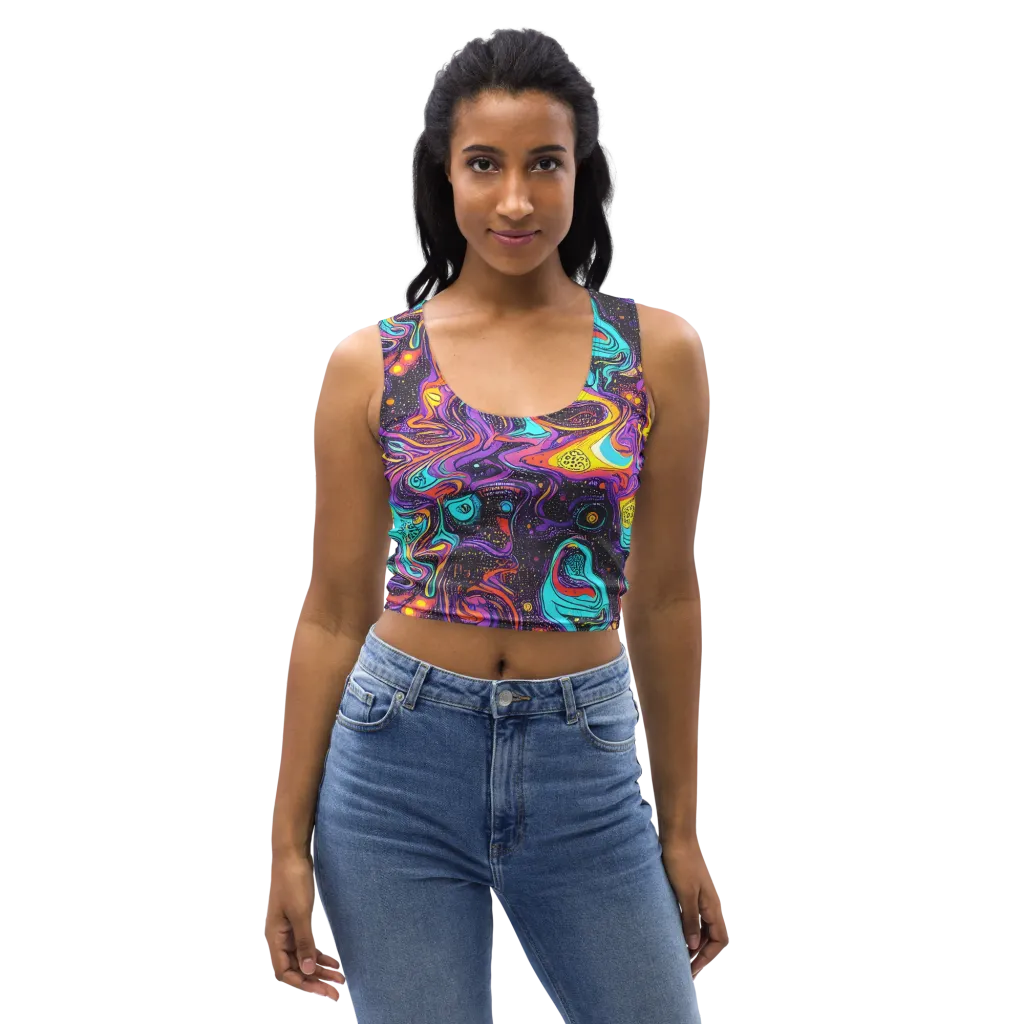 Hutty Nebula on Crop Top — Front