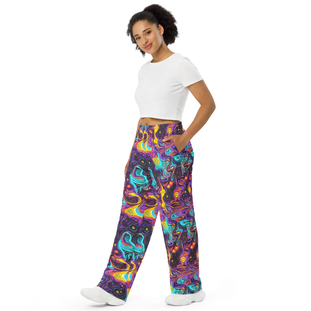 Hutty Nebula on Wide-Leg Pants — Left Front