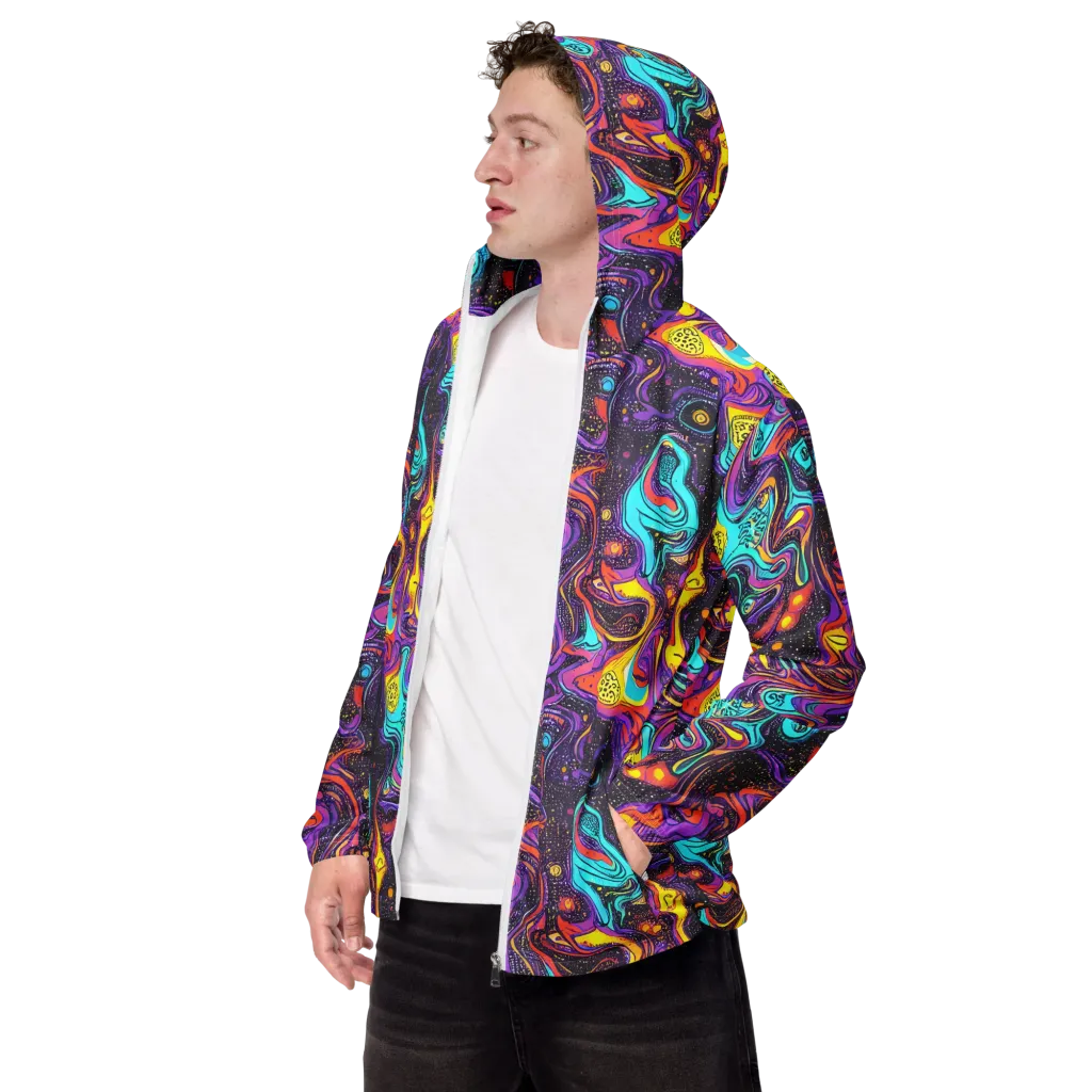 Hutty Nebula on Men's Windbreaker — Left Front