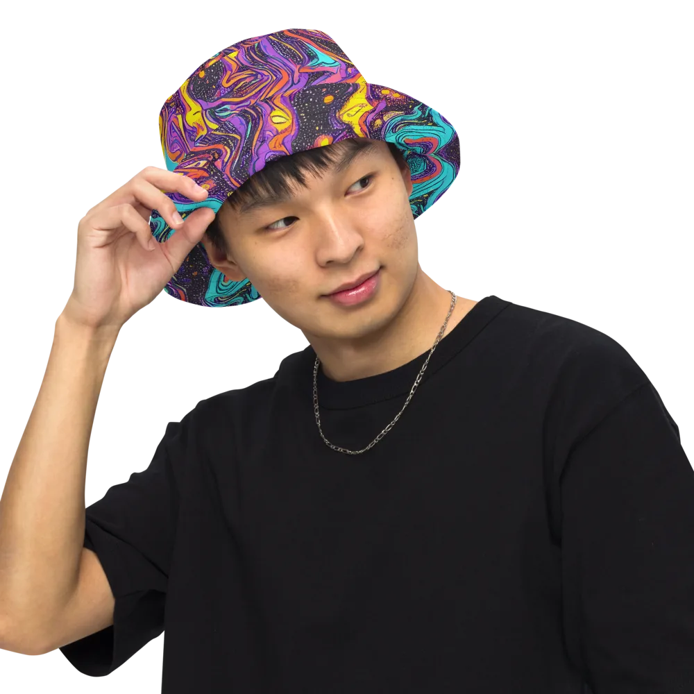 Hutty Nebula on Reversible Bucket Hat — Front Inside