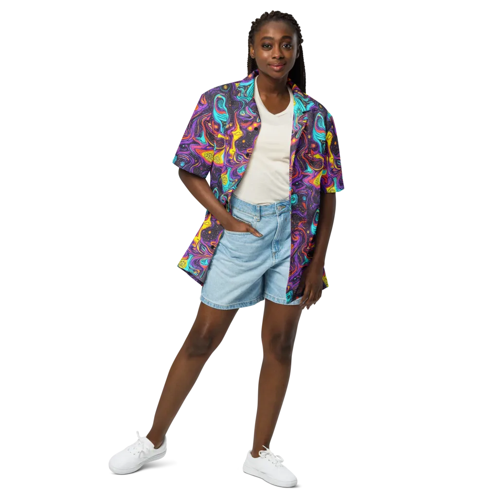 Hutty Nebula on Button Shirt — Front