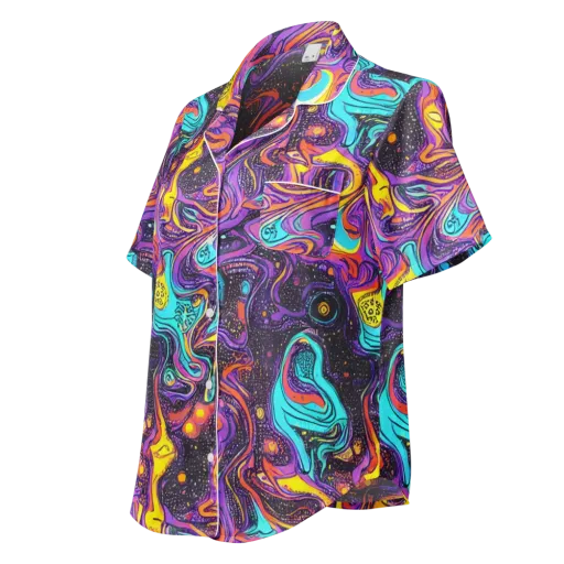Hutty Nebula on a Women's Short Sleeve Pajama Top