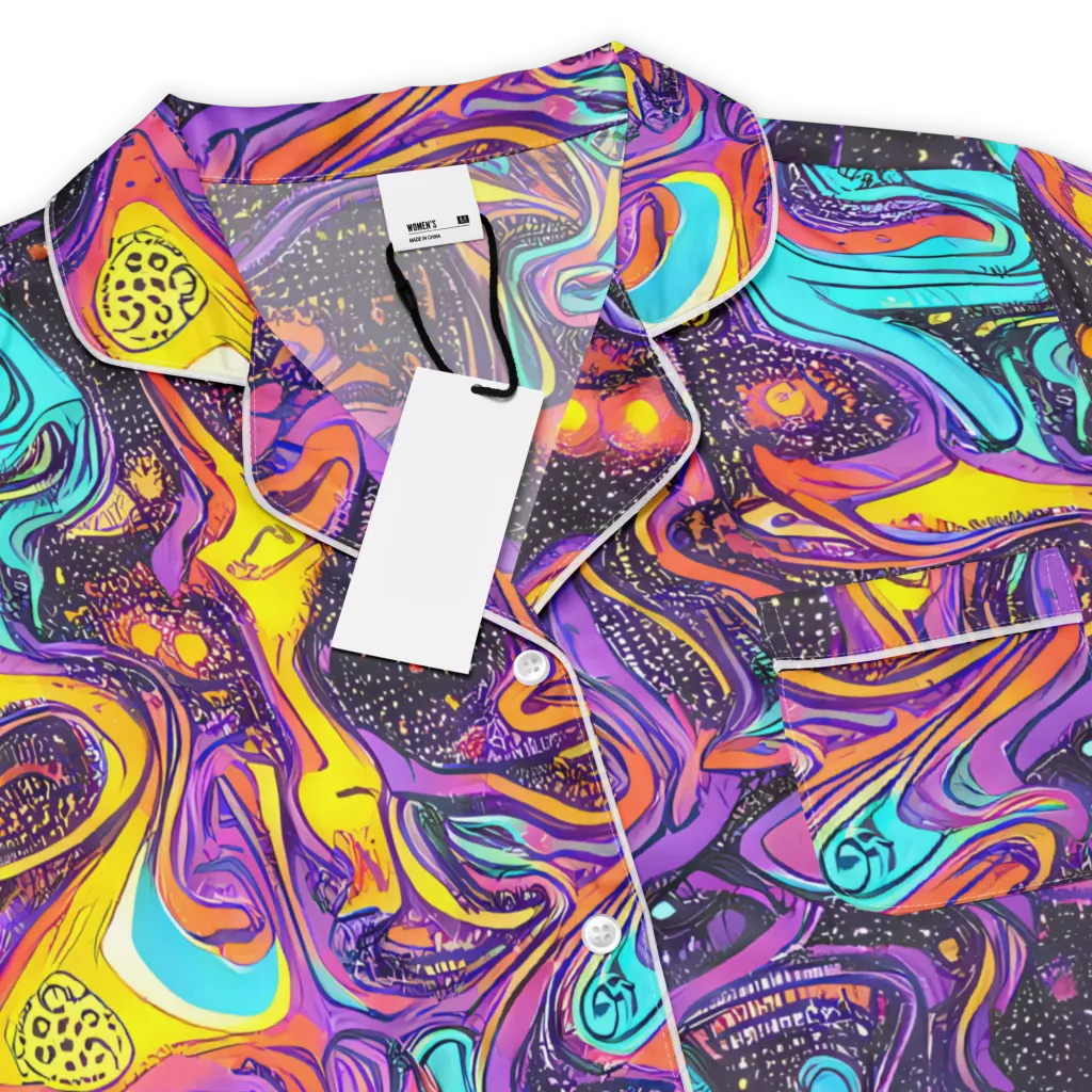 Hutty Nebula on Women's Short Sleeve Pajama Top — Product details