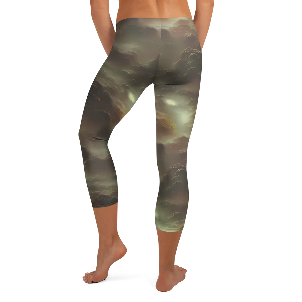 Celestial Dreamscape on Capri Leggings — Back