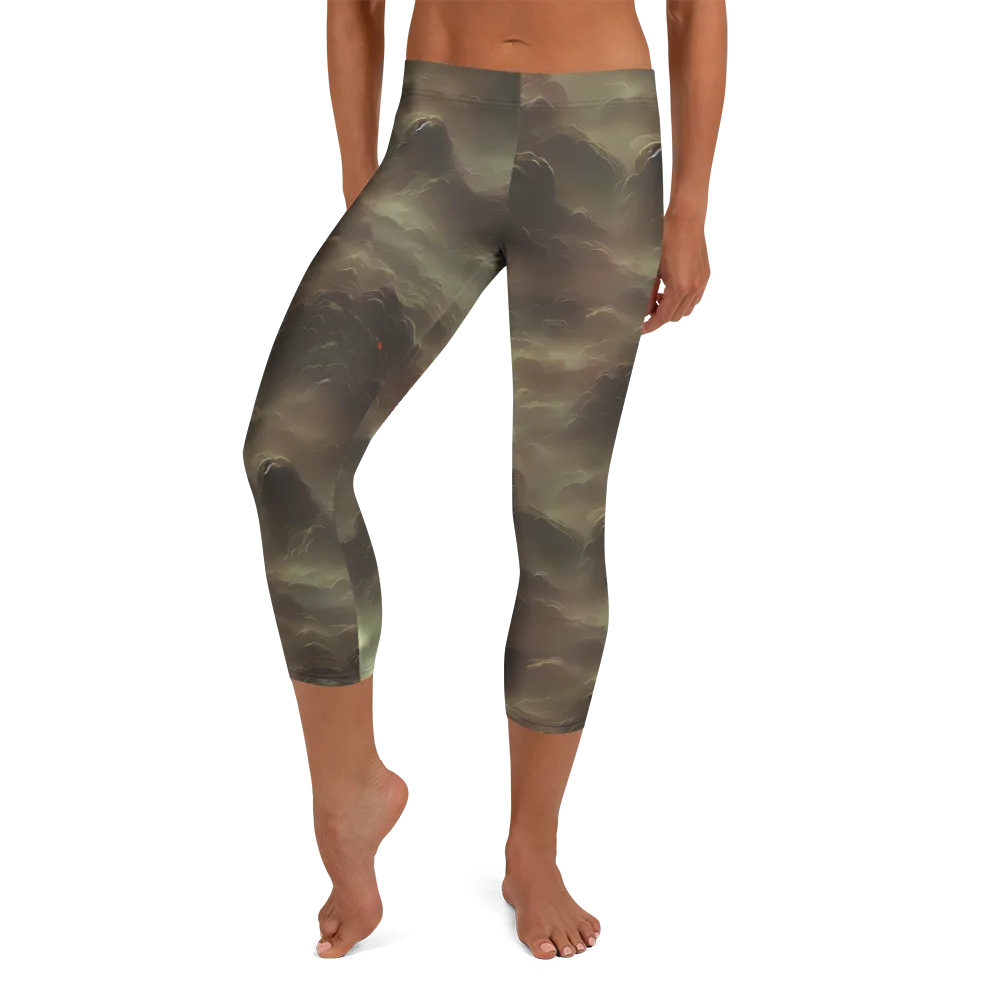 Celestial Dreamscape on Capri Leggings — Front