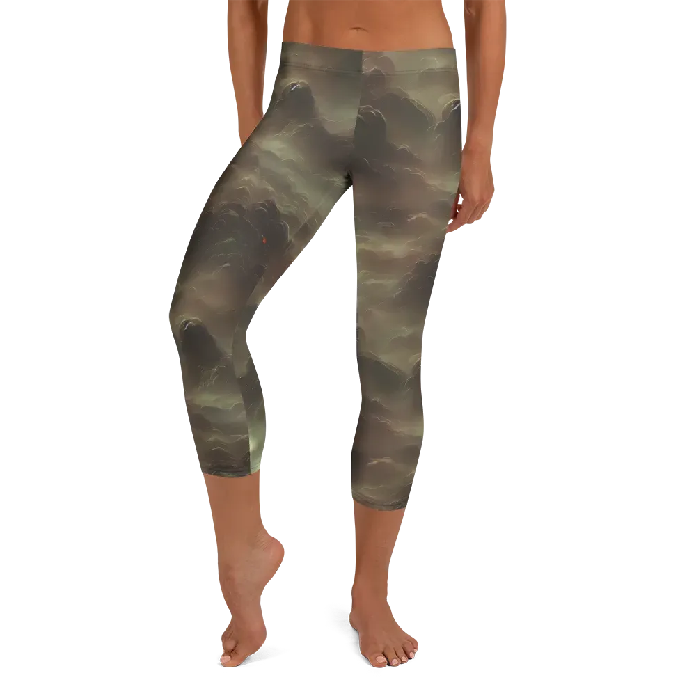 Celestial Dreamscape on Capri Leggings — Front
