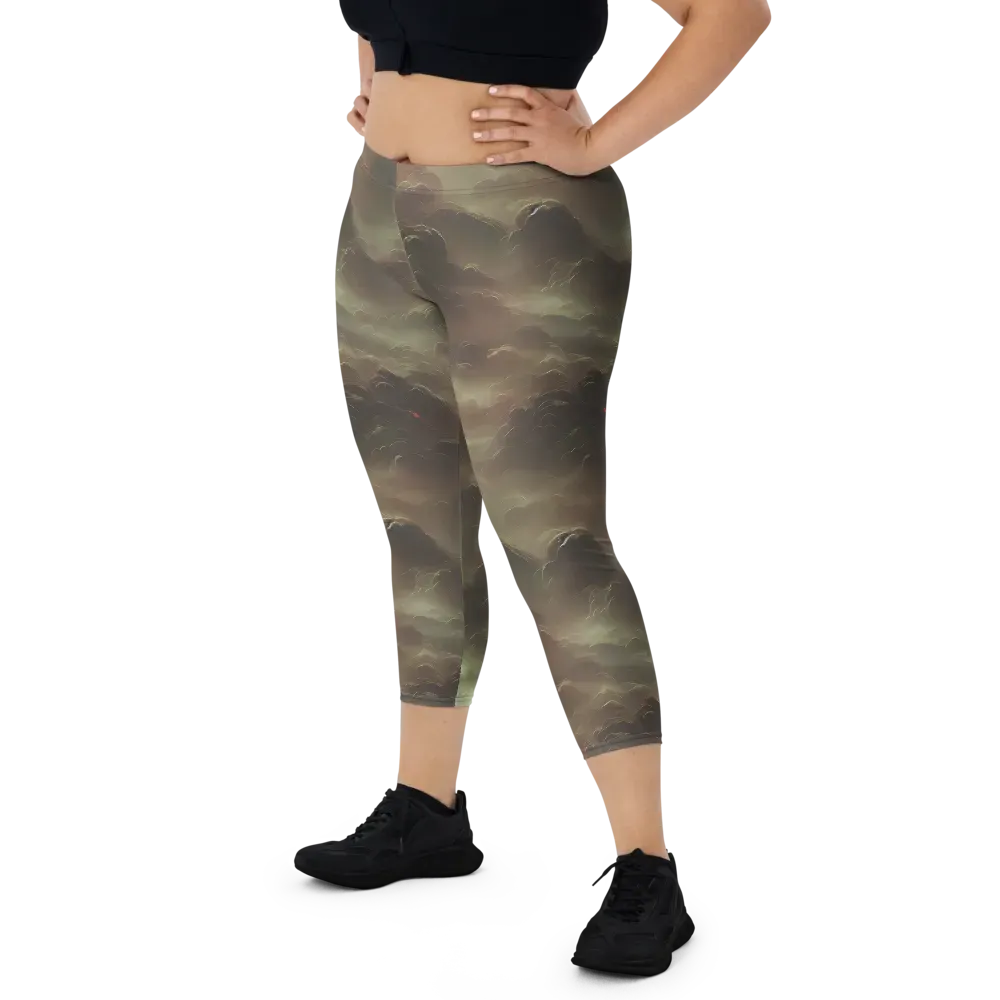 Celestial Dreamscape on Capri Leggings — Front