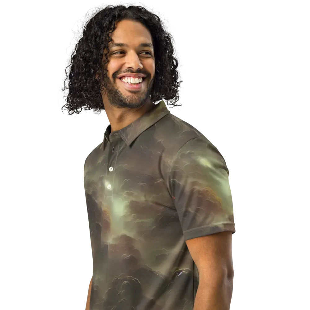 Celestial Dreamscape on Men's Slim Fit Polo Shirt — Left Front