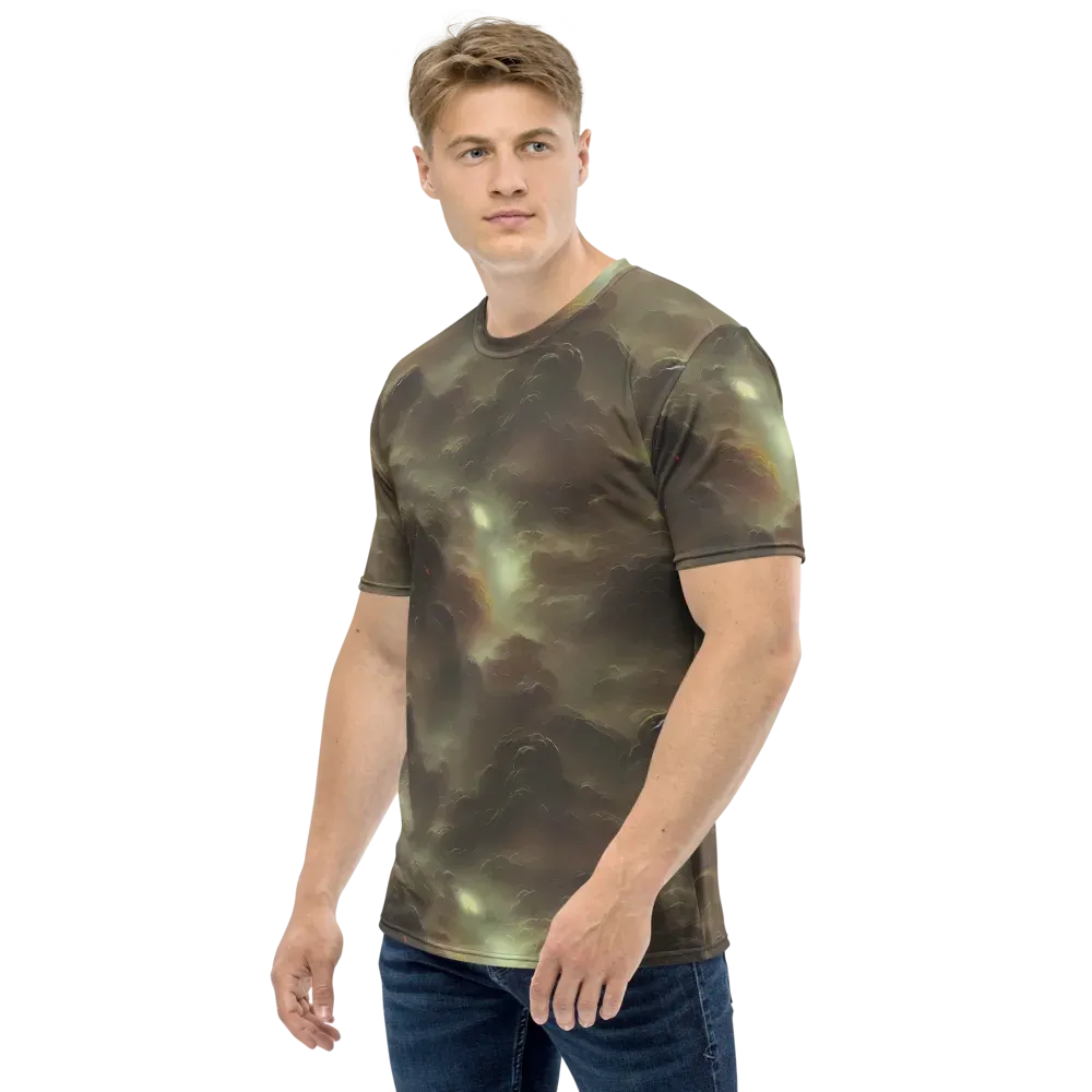 Celestial Dreamscape on Men's Crew Neck T-Shirt — Left