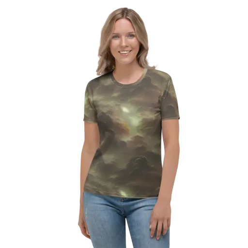 Celestial Dreamscape on a Women's Crew Neck T-Shirt