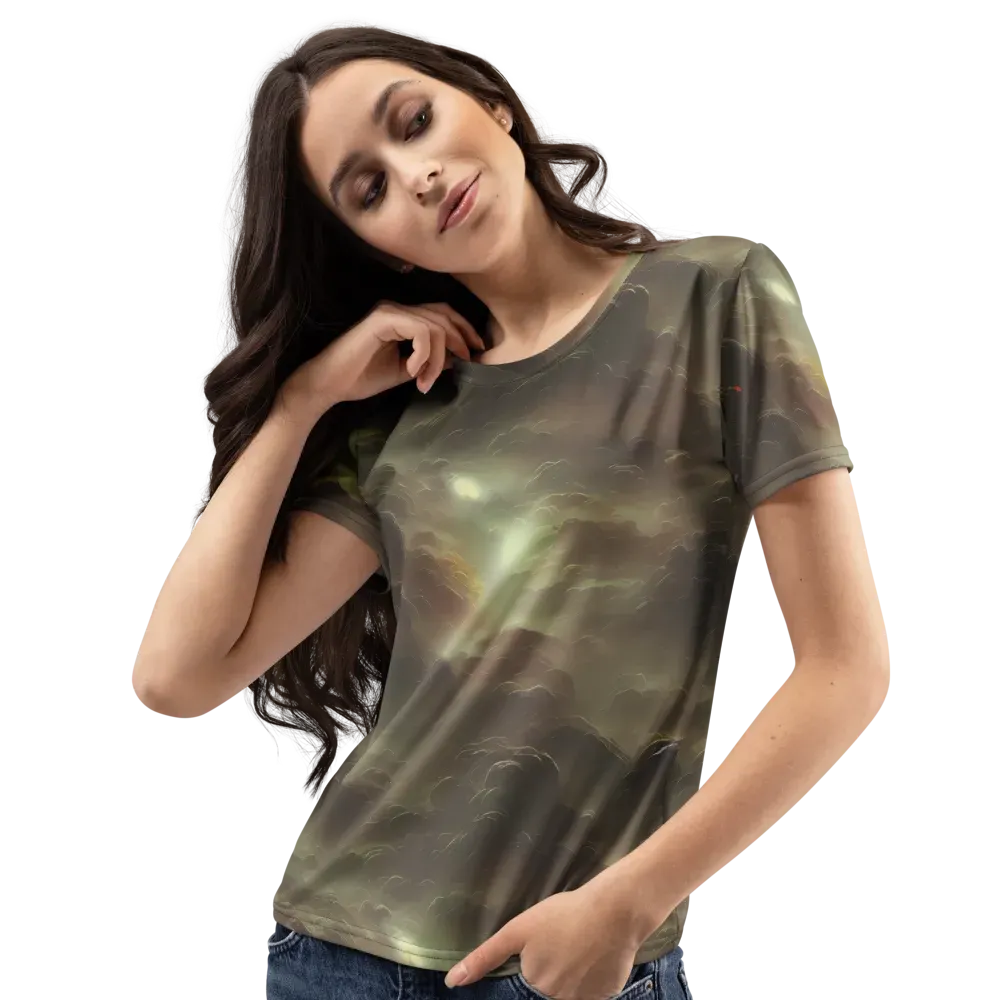 Celestial Dreamscape on Women's Crew Neck T-Shirt — Left Front