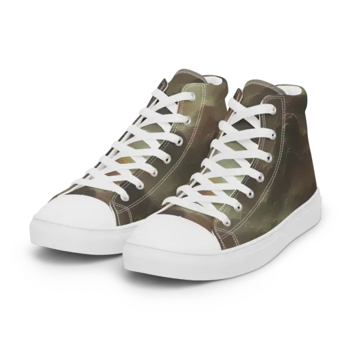 Celestial Dreamscape on a Women's High Top Canvas Shoes