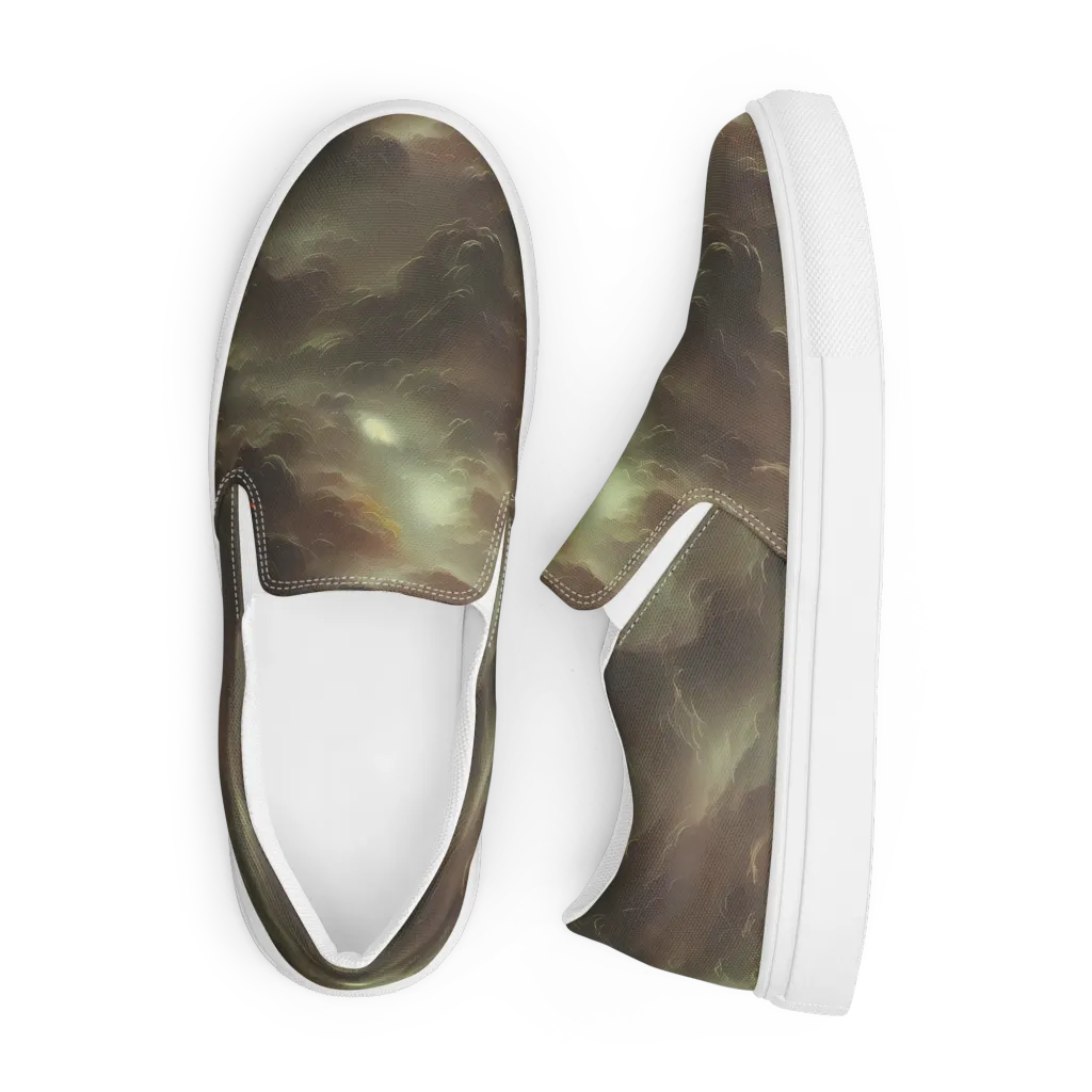 Celestial Dreamscape on Men's Slip-On Canvas Shoes — Front