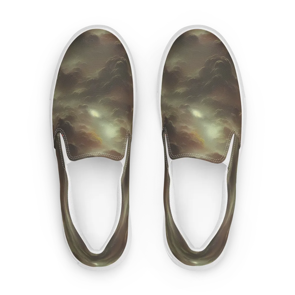 Celestial Dreamscape on Women's Slip-On Canvas Shoes — Front