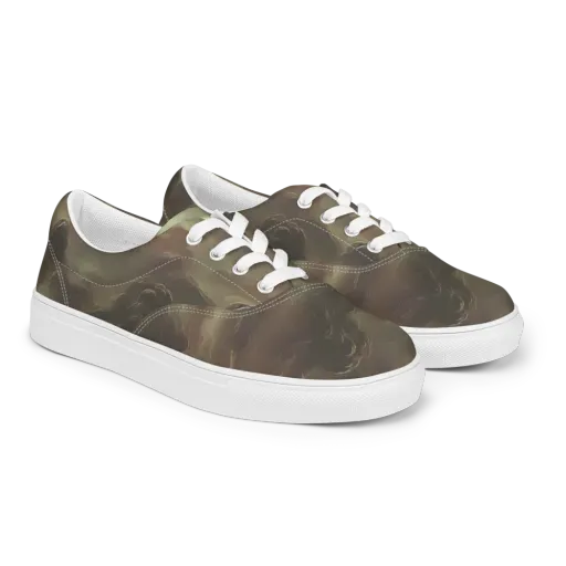 Celestial Dreamscape on a Men's Lace-Up Canvas Shoes