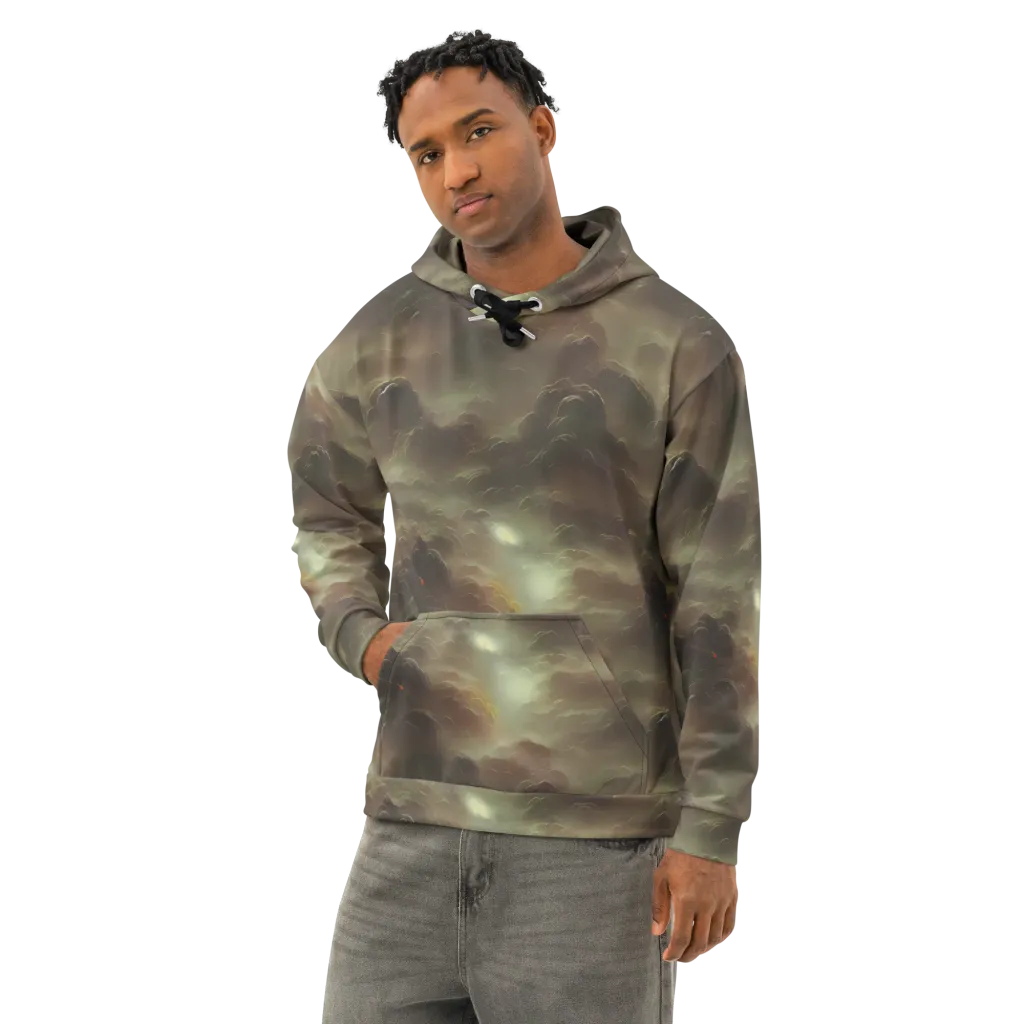 Celestial Dreamscape on Cotton Hoodie — Left Front