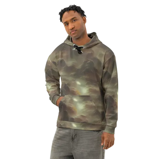 Celestial Dreamscape on a Cotton Hoodie
